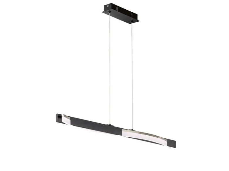 LED Pendelleuchte BRIDGE Schwarz/Weiß dimmbar, Breite 95cm