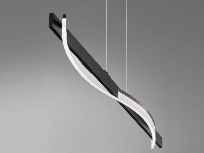 LED Pendelleuchte BRIDGE Schwarz/Weiß dimmbar, Breite 95cm