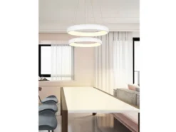 LED Pendelleuchte CARDONA groß Weiß, dimmbar & 3 Lichtfarben, Ø 75cm