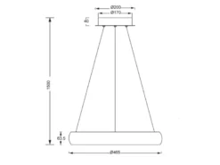 LED Pendelleuchte CARDONA Weiß, dimmbar & 3 Lichtfarben, Ø 46,5cm
