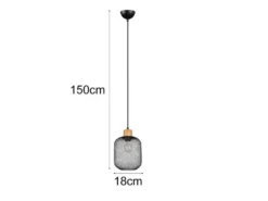 LED Pendelleuchte dimmbar 1-flammig Metall Gitterschirm Schwarz, Ø 18cm