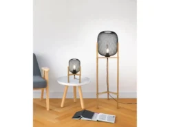 LED Pendelleuchte dimmbar 1-flammig Metall Gitterschirm Schwarz, Ø 18cm