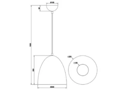 LED Pendelleuchte einflammig Metall Grau rund, Ø 25cm