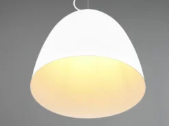 LED Pendelleuchte einflammig Metall Weiß rund, Ø 40cm