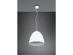 LED Pendelleuchte einflammig Metall Weiß rund, Ø 40cm