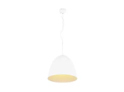 LED Pendelleuchte einflammig Metall Weiß rund, Ø 40cm