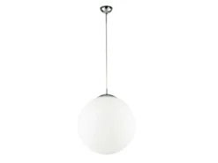 LED Pendelleuchte einflammig Glaskugel Opalweiß, Ø 35cm