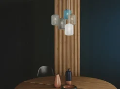 LED Pendelleuchte einflammig Kristall Glasschirm Klarglas Ø15cm