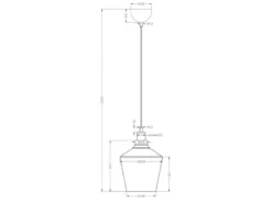 LED Pendelleuchte 1-flammig klein mit Rauchglas Lampenschirm, Ø 20cm