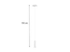 LED Pendelleuchte 1-flammig Metall in Weiß matt, Ø 12cm