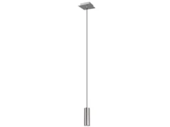 LED Pendelleuchte 1-flammig Metall in Silber, Ø 12cm