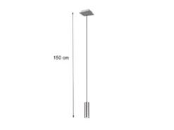 LED Pendelleuchte 1-flammig Metall in Silber, Ø 12cm