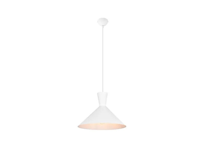 LED Pendelleuchte 1-flammig Metall Lampenschirm Weiß, Ø 35cm