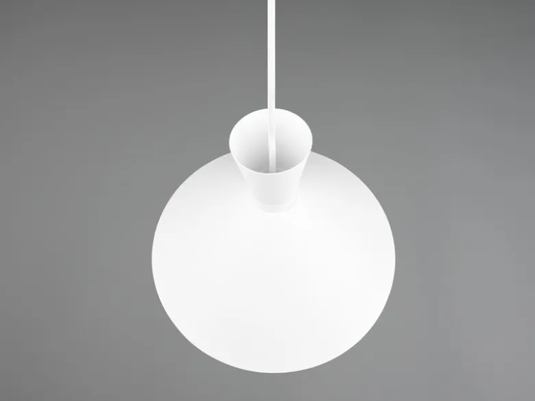 LED Pendelleuchte 1-flammig Metall Lampenschirm Weiß, Ø 35cm