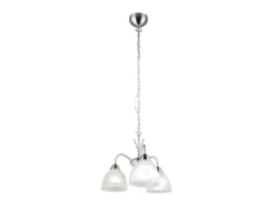 LED Pendelleuchte 3-flammig mit Glas Lampenschirmen Weiß, Ø 43cm