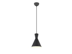 LED Pendelleuchte 1-flammig mit Metallschirm Schwarz, Ø 20cm