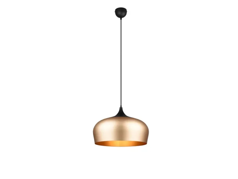LED Pendelleuchte 1-flammig mit Lampenschirm Messing, Ø 45cm
