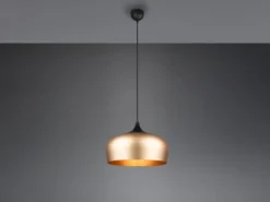LED Pendelleuchte 1-flammig mit Lampenschirm Messing, Ø 45cm