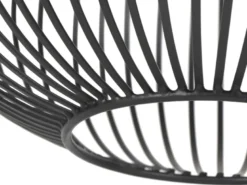 LED Pendelleuchte 3-flammig mit Gitter Lampenschirmen Schwarz, Breite 120cm