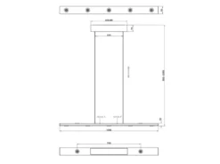 LED Pendelleuchte GRAHAM dimmbar & stufenlos höhenverstellbar, Silber, B: 109cm