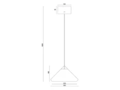 LED Pendelleuchte LAGUNA 1-flammig, höhenverstellbar, Schwarz Ø 30cm
