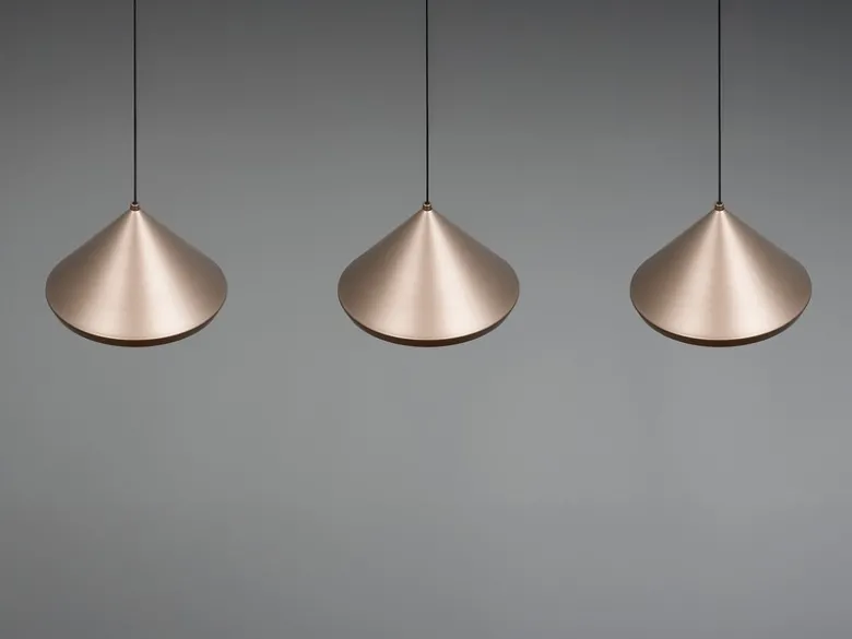 LED Pendelleuchte LAGUNA 3-flammig, höhenverstellbar, Coffee, Breite 70cm
