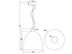 LED Pendelleuchte Lampenschirm Metall/Holz Weiß dimmbar, Ø 40cm
