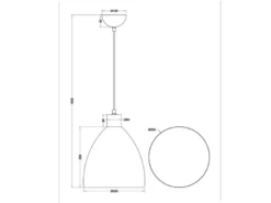 LED Pendelleuchte Lampenschirm Metall/Holz Weiß dimmbar, Ø 25cm