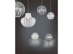 LED Pendelleuchte mit Acryl Kugel Lampenschirm, Transparent Ø 30cm