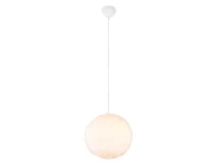 LED Pendelleuchte mit Kugel Lampenschirm aus Plüsch, Ø 35cm