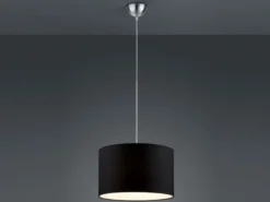 LED Pendelleuchte mit Stoffschirm Schwarz, Ø 40cm