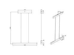 LED Pendelleuchte PAROS Schwarz, Breite 90cm für DUOline Schienensystem
