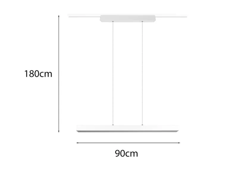 LED Pendelleuchte PAROS Weiß, Breite 90cm für DUOline Schienensystem