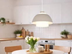 LED Pendelleuchte skandinavisch einflammig mit Metall- & Glasschirm Ø 30cm