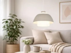 LED Pendelleuchte skandinavisch einflammig mit Metall- & Glasschirm Ø 30cm