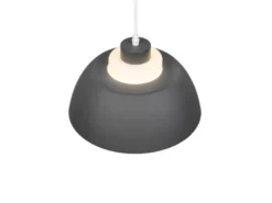 LED Pendelleuchte skandinavisch einflammig mit Metall- & Glasschirm Ø 30cm