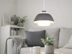 LED Pendelleuchte skandinavisch einflammig mit Metall- & Glasschirm Ø 30cm