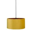 LED Pendelleuchte Vintage mit Lampenschirm Samt Gelb / Gold, Ø 40cm