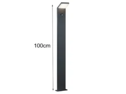LED Pfostenleuchte mit Bewegungsmelder 2er SET Anthrazit IP54 H.100 cm