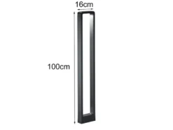 LED Pollerleuchte 3er Set Anthrazit Höhe 100cm IP54 - Außenleuchten Wegeleuchten