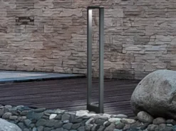 LED Pollerleuchte 3er Set Anthrazit Höhe 100cm IP54 - Außenleuchten Wegeleuchten