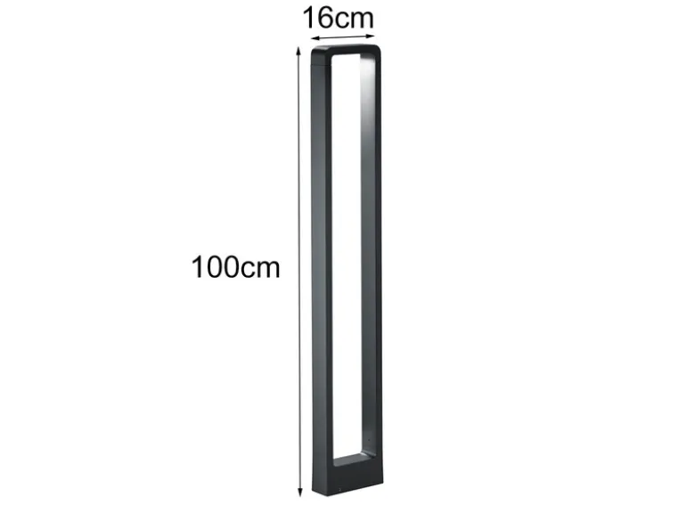 LED Pollerleuchte 2er Set Anthrazit Höhe 100cm IP54 - Außenleuchten Wegeleuchten