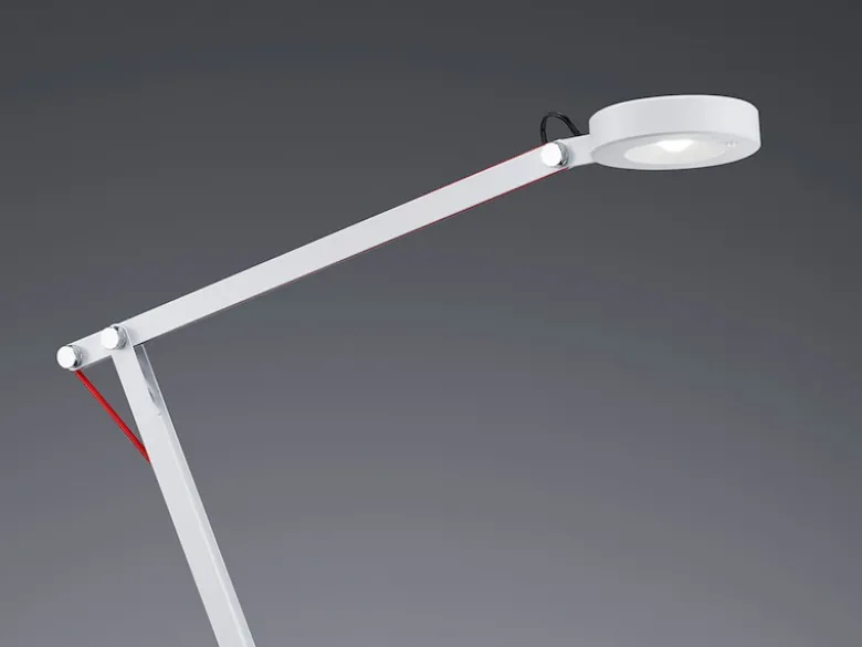 LED Schreibtischlampe AMSTERDAM Weiß, auch zum Klemmen, Höhe max. 90cm