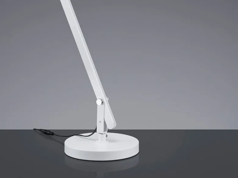 LED Schreibtischlampe AMSTERDAM Weiß, auch zum Klemmen, Höhe max. 90cm