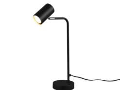 LED Schreibtischlampe in Schwarz matt, Spot schwenkbar, Höhe 45cm