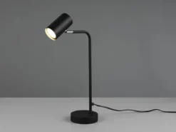 LED Schreibtischlampe in Schwarz matt, Spot schwenkbar, Höhe 45cm