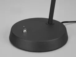 LED Schreibtischlampe mit Gelenkarm Metallschirm in Schwarz, Höhe 50cm