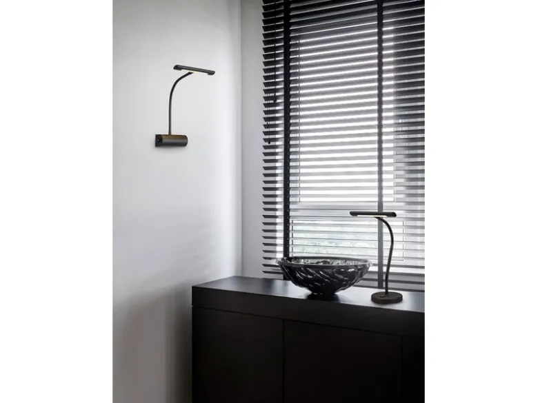 LED Schreibtischleuchte in Schwarz matt, 2er SET mit 4-Stufen Dimmer