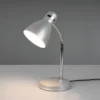 LED Schreibtischleuchte mit Flexarm und Metallschirm Grau, Höhe 33cm