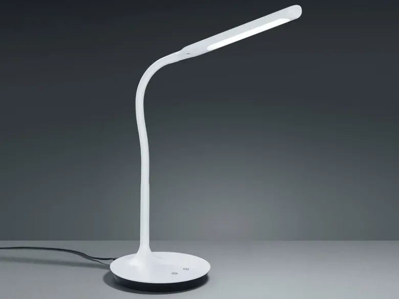 LED Schreibtischleuchten 2er SET Weiß, dimmbar, Flexgelenk, 41cm hoch